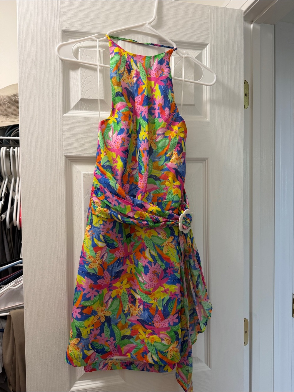 Women’s’ Amanda Uprichard Tropical Floral Halter Dress in Multicolor